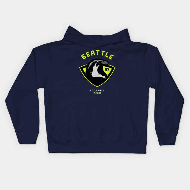 Fear the Seattle Seahawks Football team in 2020 Osprey Kids Hoodie by BooTeeQue